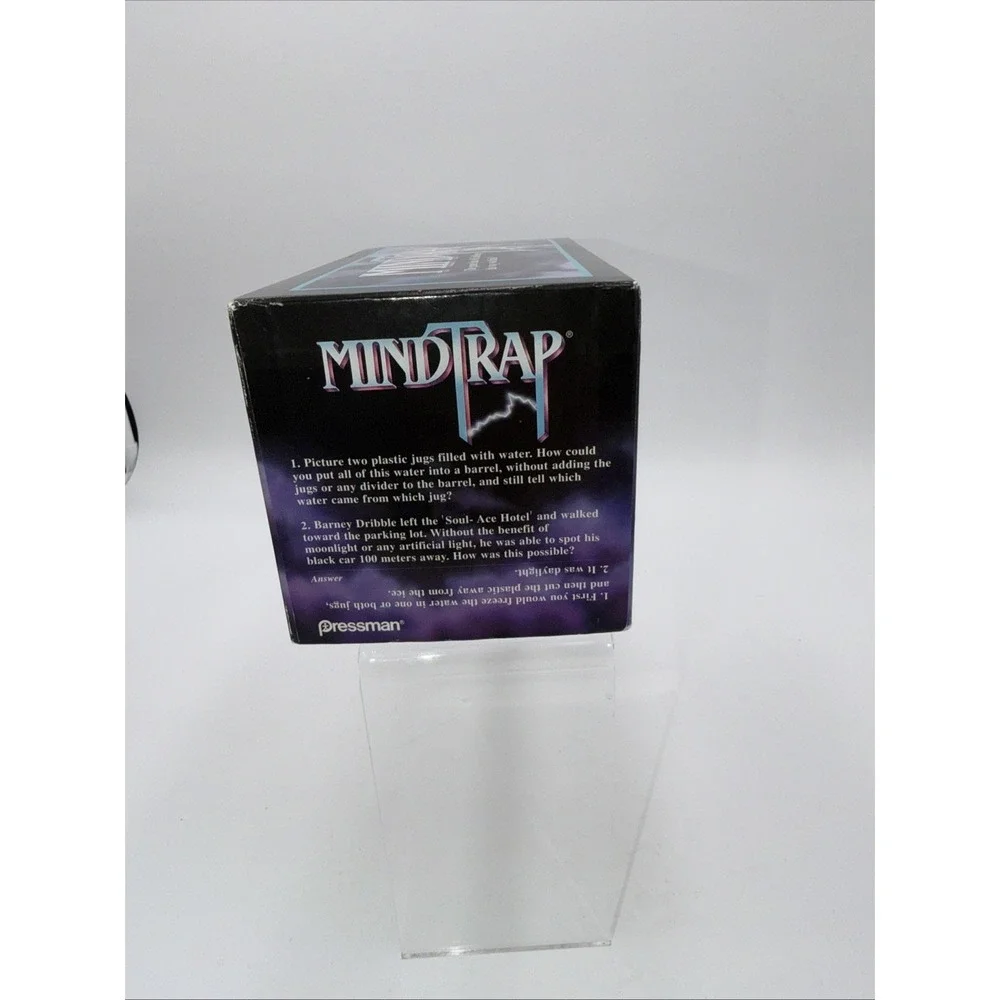 Mindtrap Board Game 1996 Pressman Puzzles Mysteries Open Complete‎